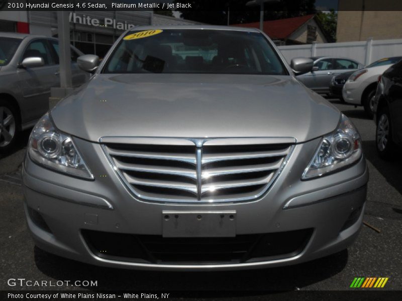 Platinum Metallic / Jet Black 2010 Hyundai Genesis 4.6 Sedan