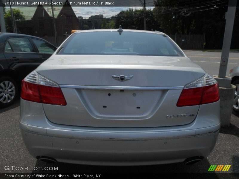 Platinum Metallic / Jet Black 2010 Hyundai Genesis 4.6 Sedan