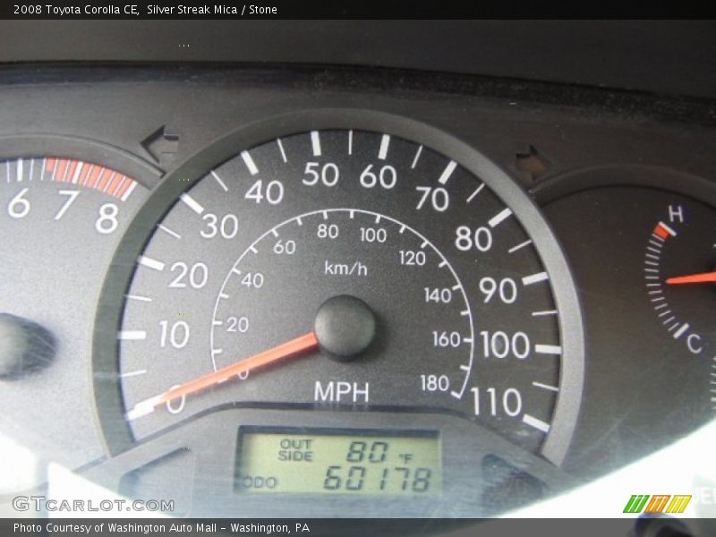 Silver Streak Mica / Stone 2008 Toyota Corolla CE