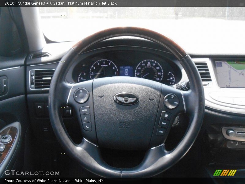 Platinum Metallic / Jet Black 2010 Hyundai Genesis 4.6 Sedan
