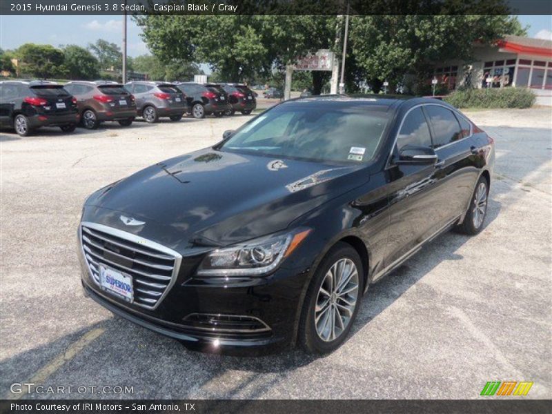 Caspian Black / Gray 2015 Hyundai Genesis 3.8 Sedan