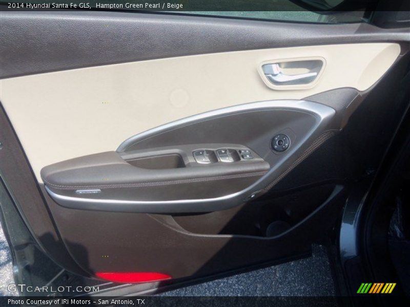 Hampton Green Pearl / Beige 2014 Hyundai Santa Fe GLS
