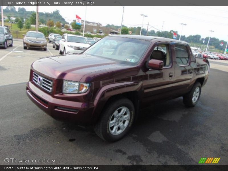 Dark Cherry Pearl / Beige 2007 Honda Ridgeline RTS