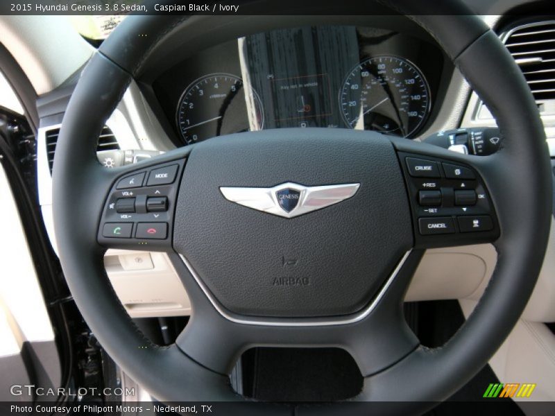 Caspian Black / Ivory 2015 Hyundai Genesis 3.8 Sedan