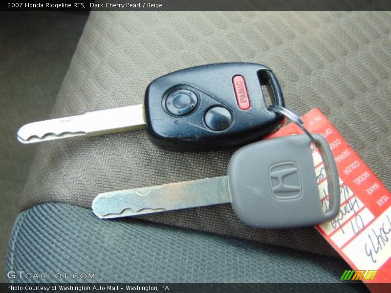 Dark Cherry Pearl / Beige 2007 Honda Ridgeline RTS