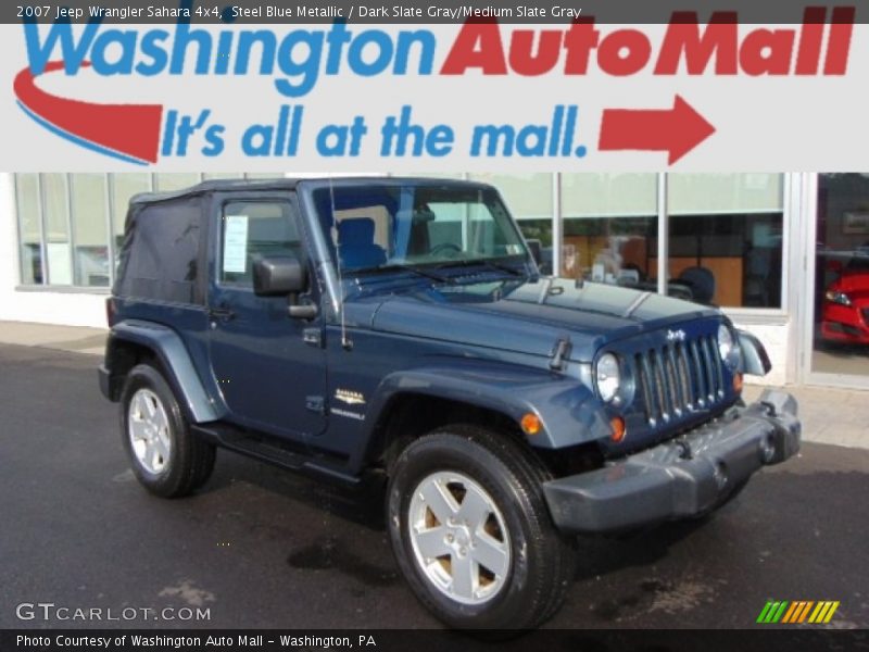 Steel Blue Metallic / Dark Slate Gray/Medium Slate Gray 2007 Jeep Wrangler Sahara 4x4