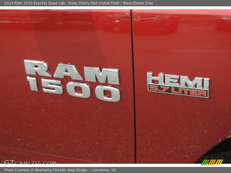 Deep Cherry Red Crystal Pearl / Black/Diesel Gray 2014 Ram 1500 Express Quad Cab