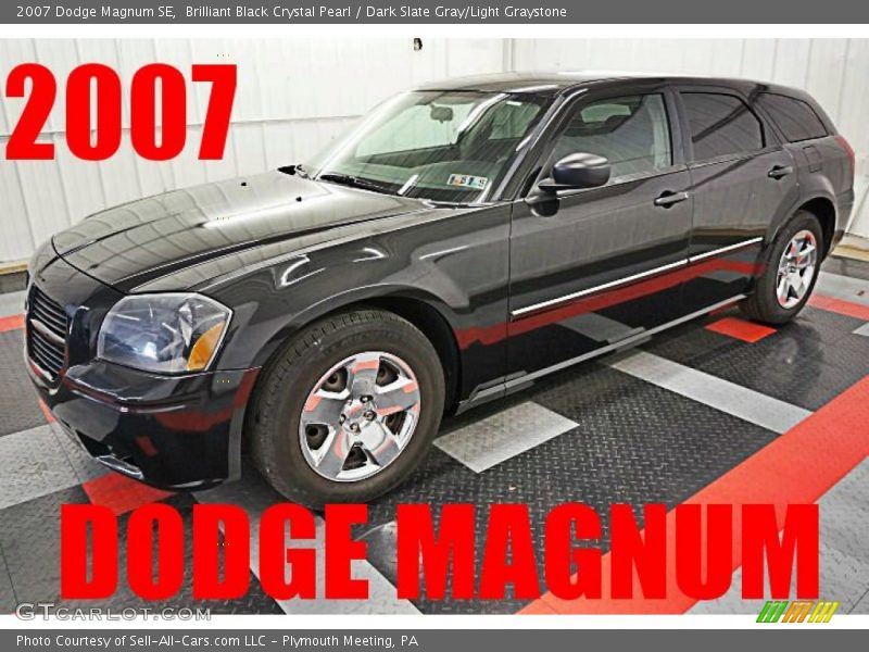 Brilliant Black Crystal Pearl / Dark Slate Gray/Light Graystone 2007 Dodge Magnum SE