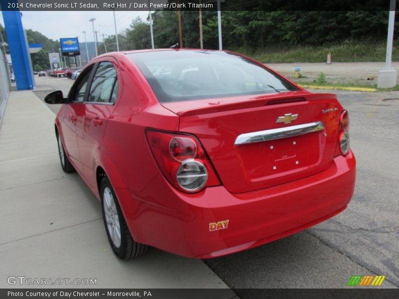 Red Hot / Dark Pewter/Dark Titanium 2014 Chevrolet Sonic LT Sedan