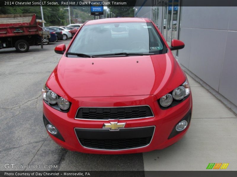 Red Hot / Dark Pewter/Dark Titanium 2014 Chevrolet Sonic LT Sedan