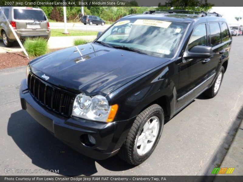 Black / Medium Slate Gray 2007 Jeep Grand Cherokee Laredo 4x4