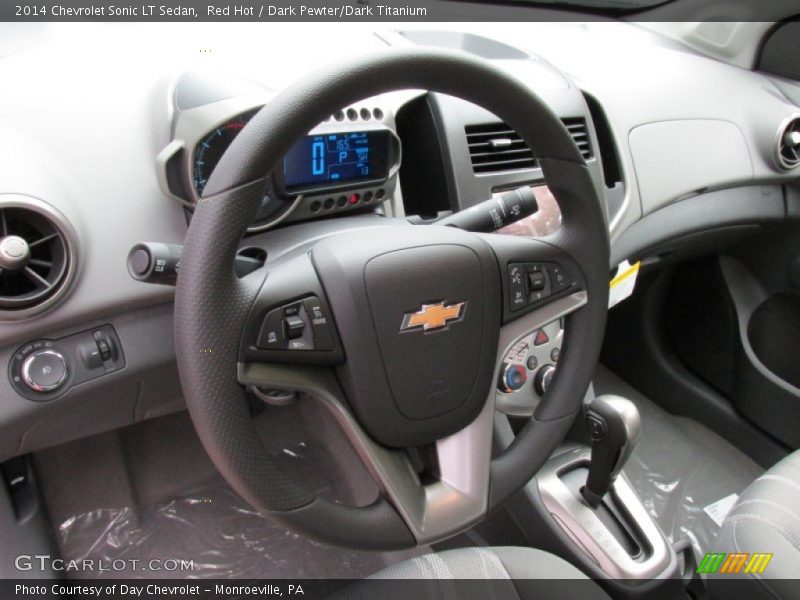 Red Hot / Dark Pewter/Dark Titanium 2014 Chevrolet Sonic LT Sedan
