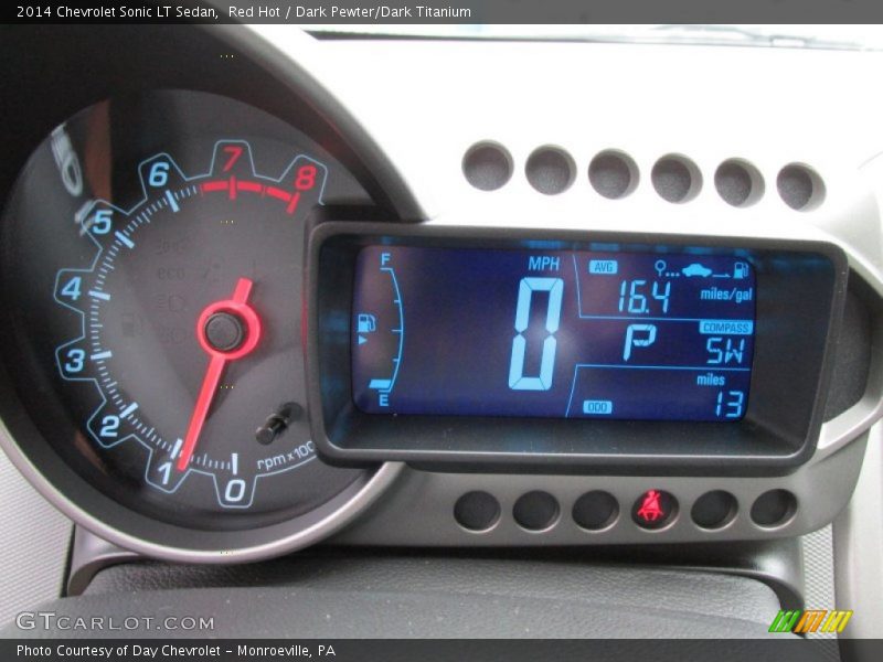 Red Hot / Dark Pewter/Dark Titanium 2014 Chevrolet Sonic LT Sedan