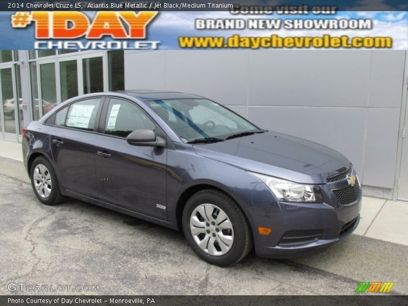 Atlantis Blue Metallic / Jet Black/Medium Titanium 2014 Chevrolet Cruze LS