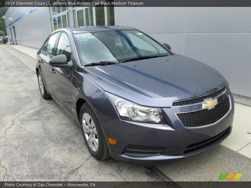 Atlantis Blue Metallic / Jet Black/Medium Titanium 2014 Chevrolet Cruze LS