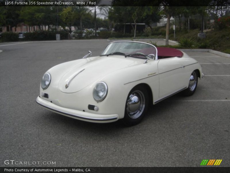 White / Red 1956 Porsche 356 Speedster ReCreation