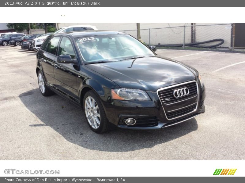 Brilliant Black / Black 2013 Audi A3 2.0 TFSI quattro