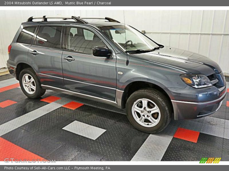 Mystic Blue Pearl / Charcoal 2004 Mitsubishi Outlander LS AWD