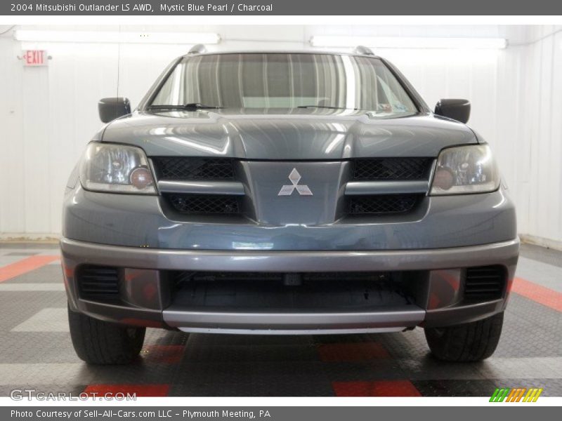 Mystic Blue Pearl / Charcoal 2004 Mitsubishi Outlander LS AWD