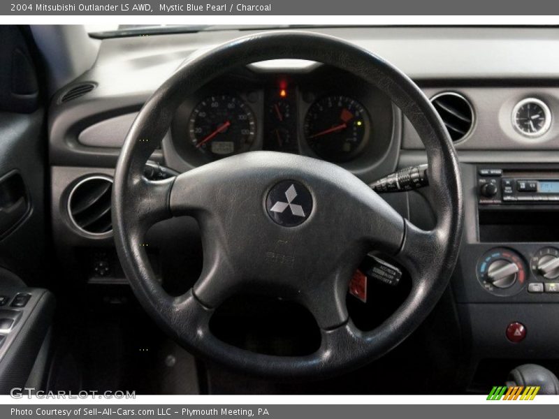 Mystic Blue Pearl / Charcoal 2004 Mitsubishi Outlander LS AWD