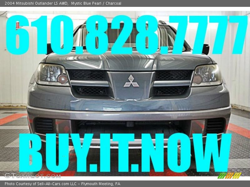 Mystic Blue Pearl / Charcoal 2004 Mitsubishi Outlander LS AWD