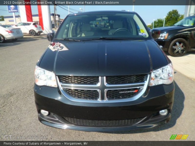 Brilliant Black Crystal Pearl / Black/Sandstorm 2013 Dodge Grand Caravan Crew