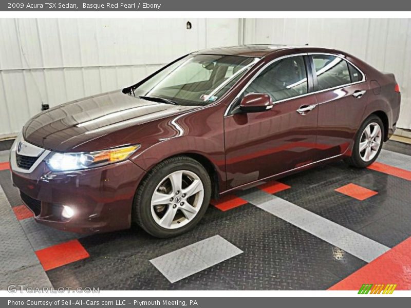 Basque Red Pearl / Ebony 2009 Acura TSX Sedan