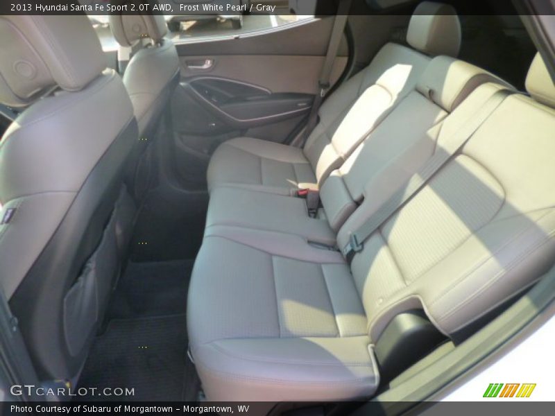 Frost White Pearl / Gray 2013 Hyundai Santa Fe Sport 2.0T AWD
