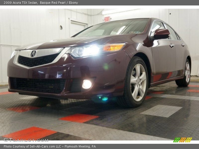Basque Red Pearl / Ebony 2009 Acura TSX Sedan
