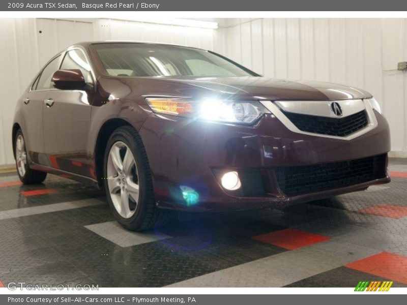 Basque Red Pearl / Ebony 2009 Acura TSX Sedan