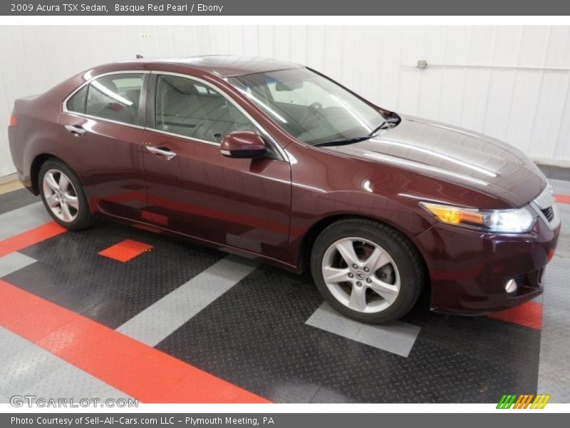 Basque Red Pearl / Ebony 2009 Acura TSX Sedan