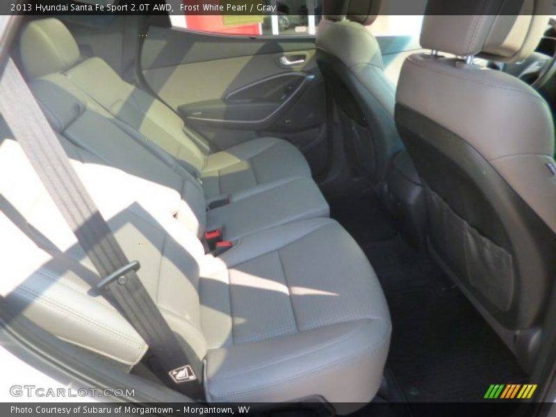Frost White Pearl / Gray 2013 Hyundai Santa Fe Sport 2.0T AWD