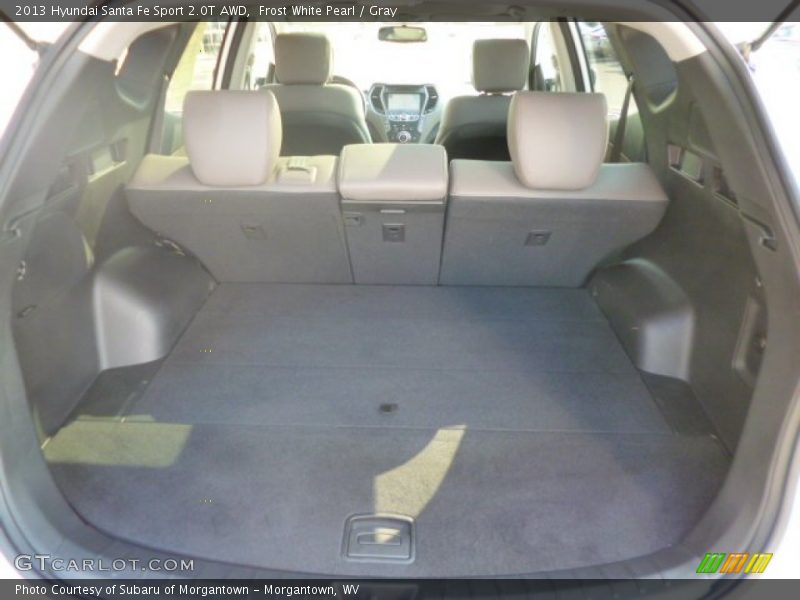 Frost White Pearl / Gray 2013 Hyundai Santa Fe Sport 2.0T AWD