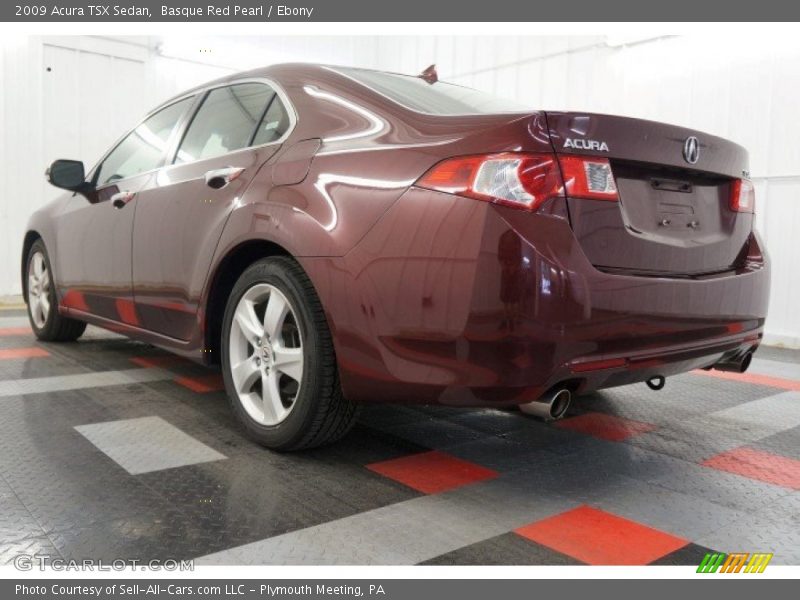 Basque Red Pearl / Ebony 2009 Acura TSX Sedan