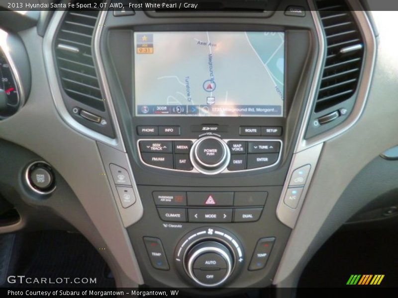 Frost White Pearl / Gray 2013 Hyundai Santa Fe Sport 2.0T AWD