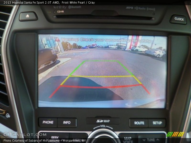 Frost White Pearl / Gray 2013 Hyundai Santa Fe Sport 2.0T AWD