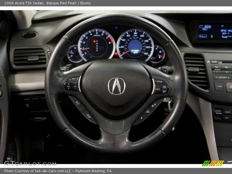 Basque Red Pearl / Ebony 2009 Acura TSX Sedan