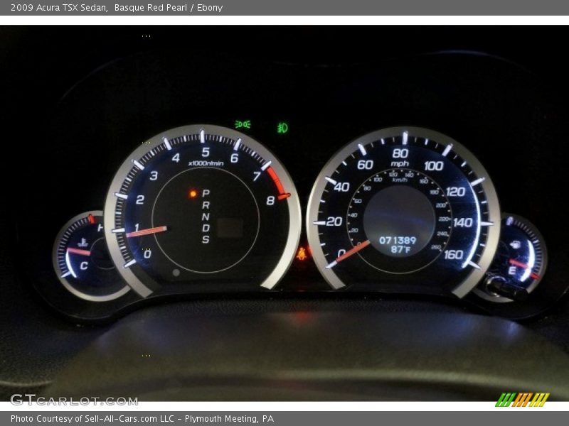 Basque Red Pearl / Ebony 2009 Acura TSX Sedan