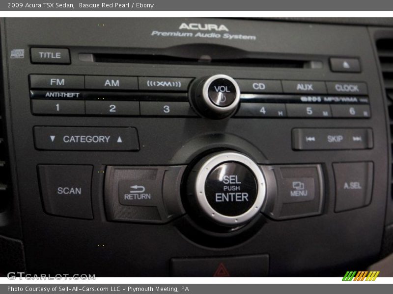 Basque Red Pearl / Ebony 2009 Acura TSX Sedan