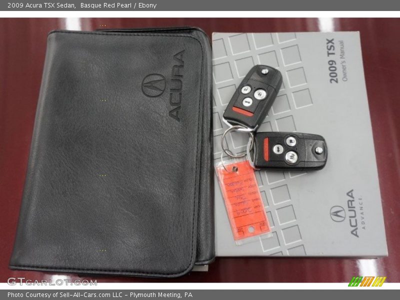 Basque Red Pearl / Ebony 2009 Acura TSX Sedan