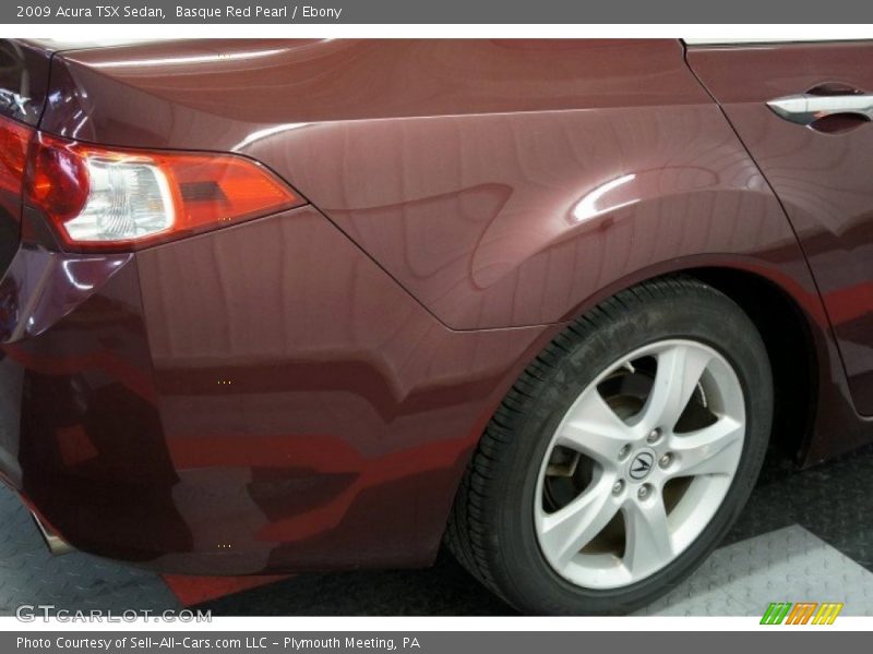 Basque Red Pearl / Ebony 2009 Acura TSX Sedan
