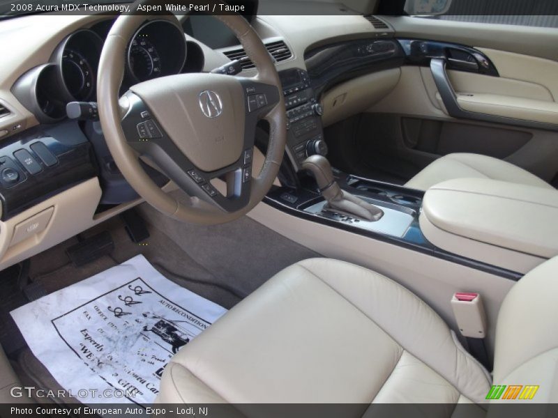 Aspen White Pearl / Taupe 2008 Acura MDX Technology