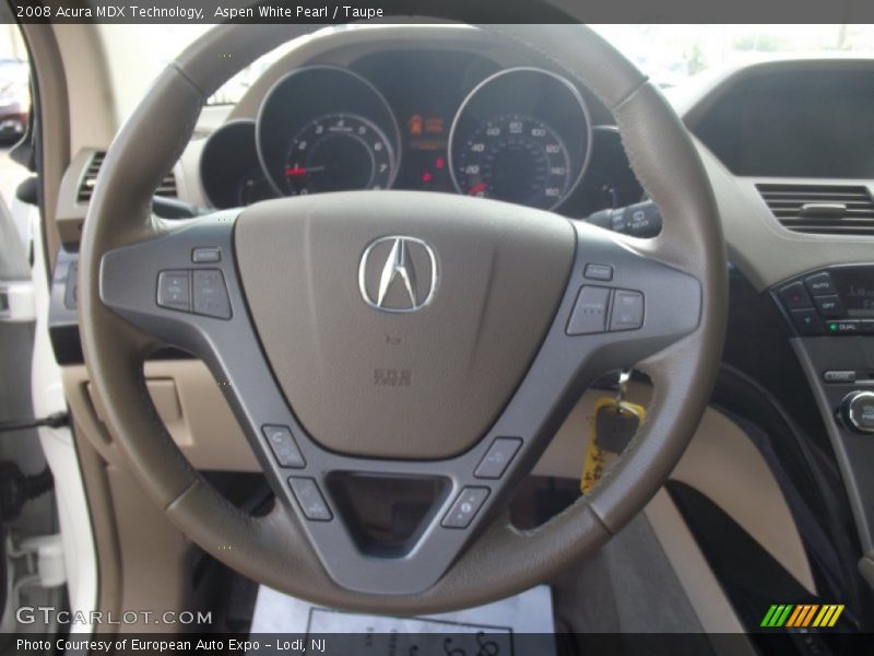Aspen White Pearl / Taupe 2008 Acura MDX Technology