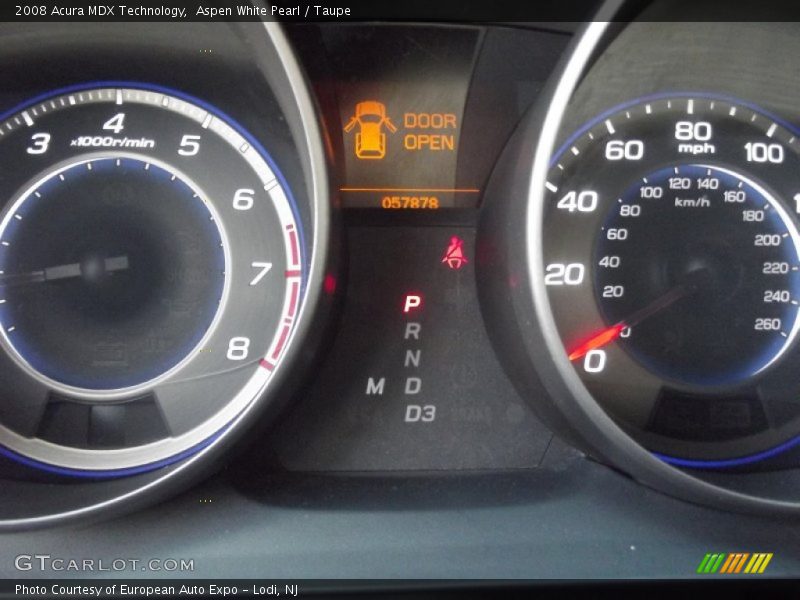 Aspen White Pearl / Taupe 2008 Acura MDX Technology