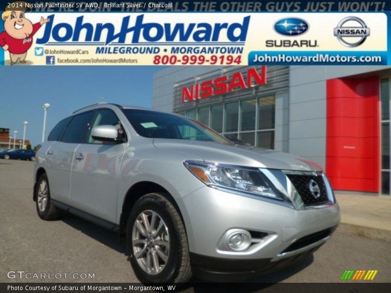 Brilliant Silver / Charcoal 2014 Nissan Pathfinder SV AWD