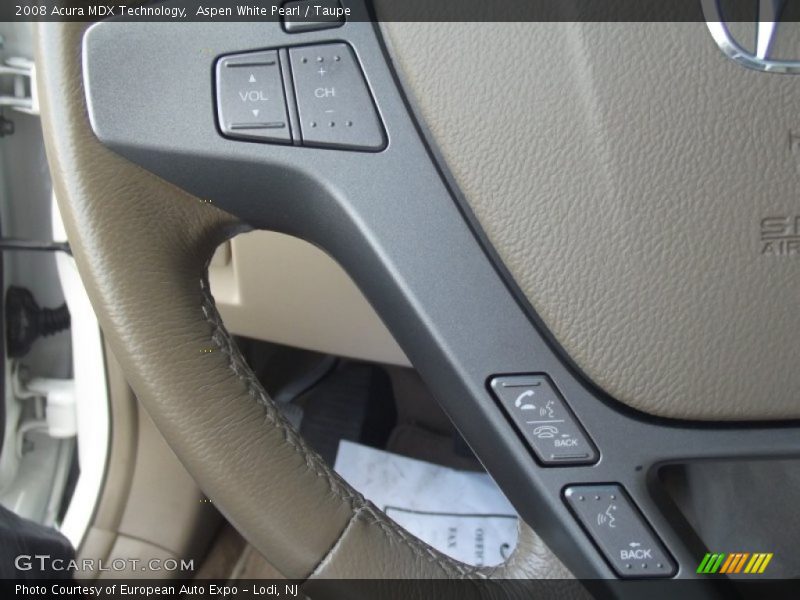 Aspen White Pearl / Taupe 2008 Acura MDX Technology