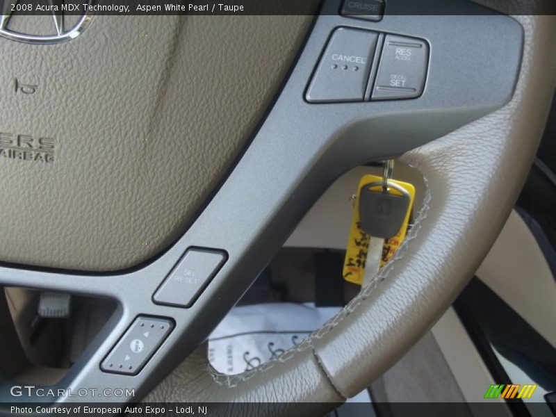 Aspen White Pearl / Taupe 2008 Acura MDX Technology