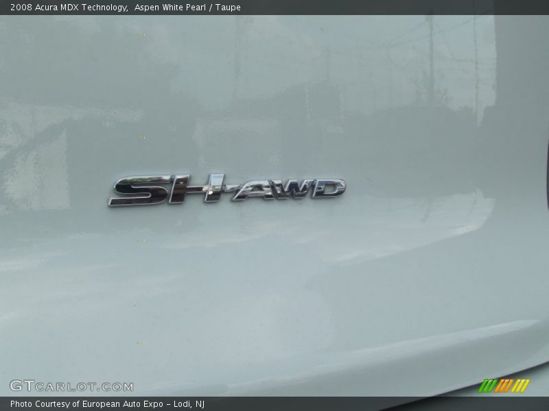 Aspen White Pearl / Taupe 2008 Acura MDX Technology