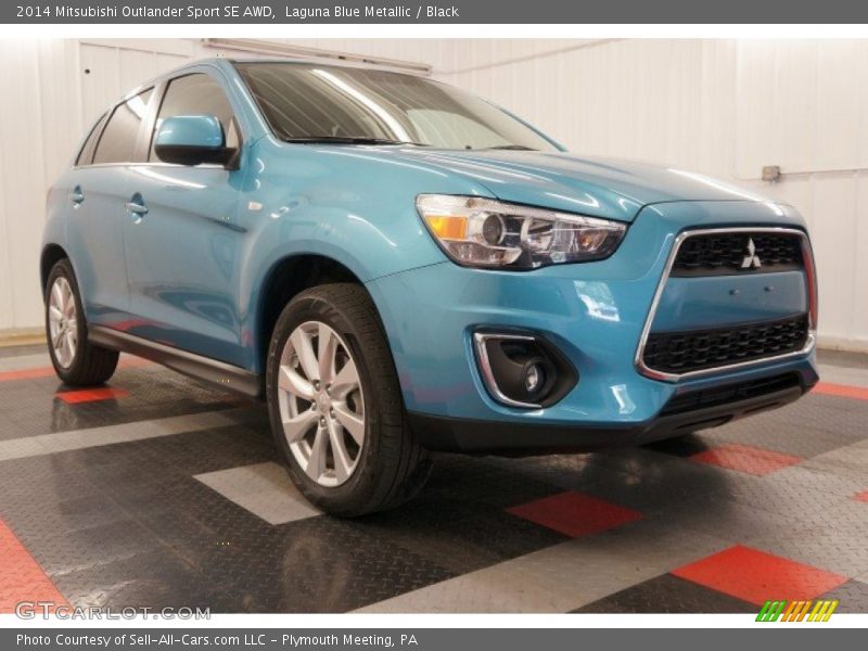 Laguna Blue Metallic / Black 2014 Mitsubishi Outlander Sport SE AWD