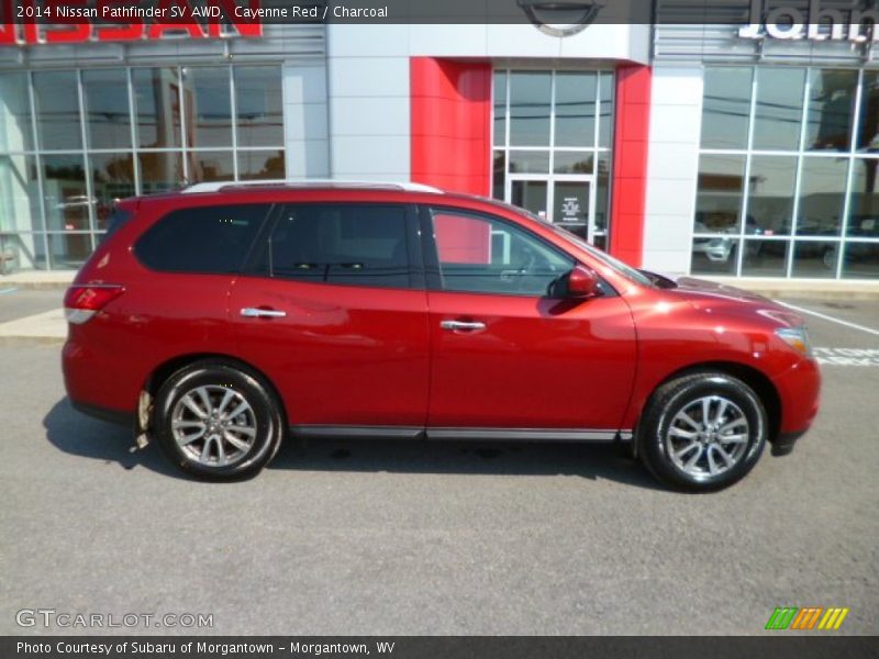 Cayenne Red / Charcoal 2014 Nissan Pathfinder SV AWD